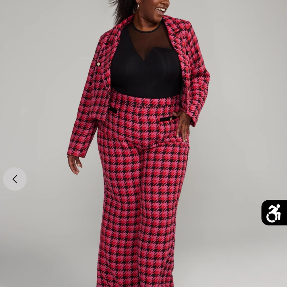Pink Houndstooth Pants